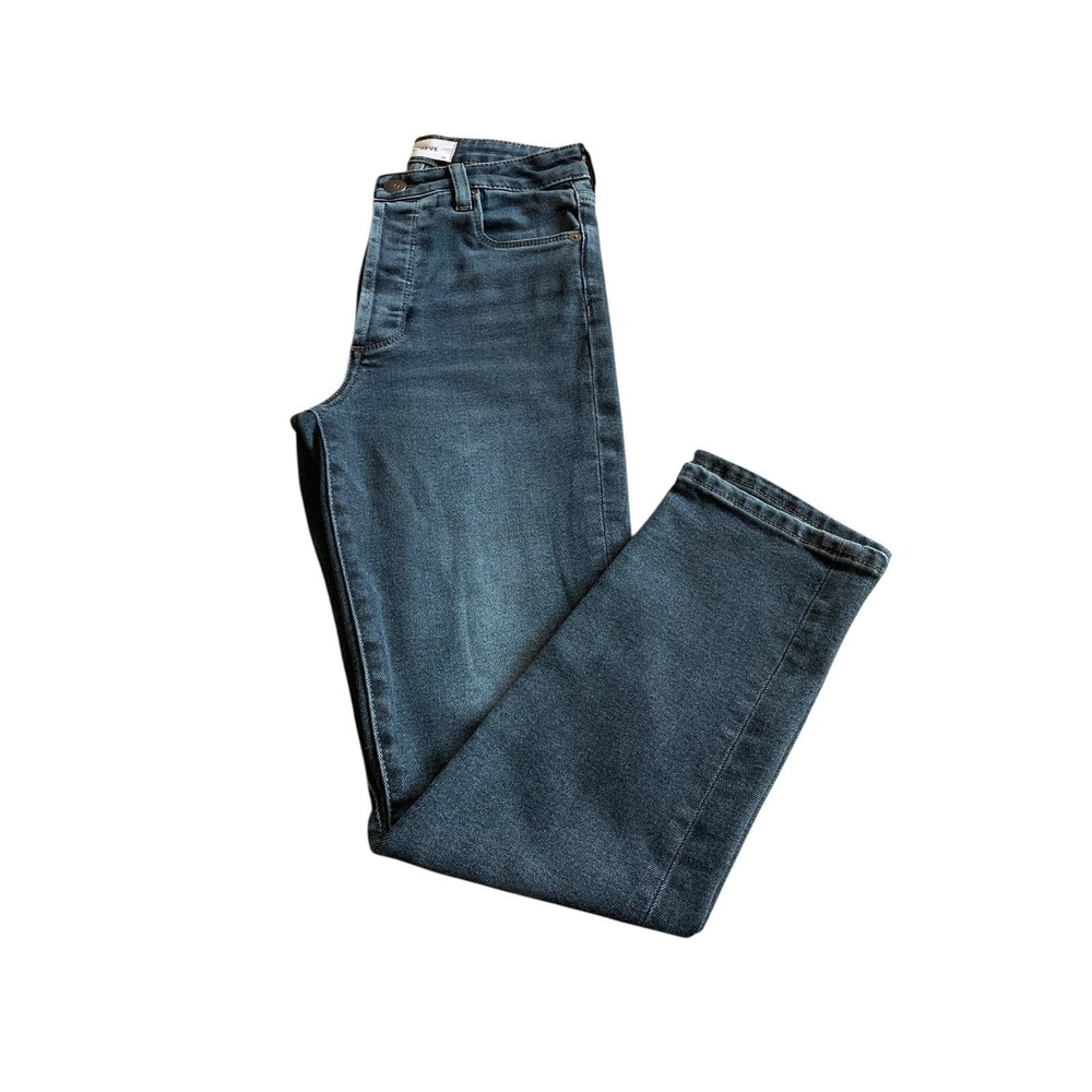 Evereve The Ever Straight Jeans 25 Blue High Rise Stretch Denim Sustainable‎